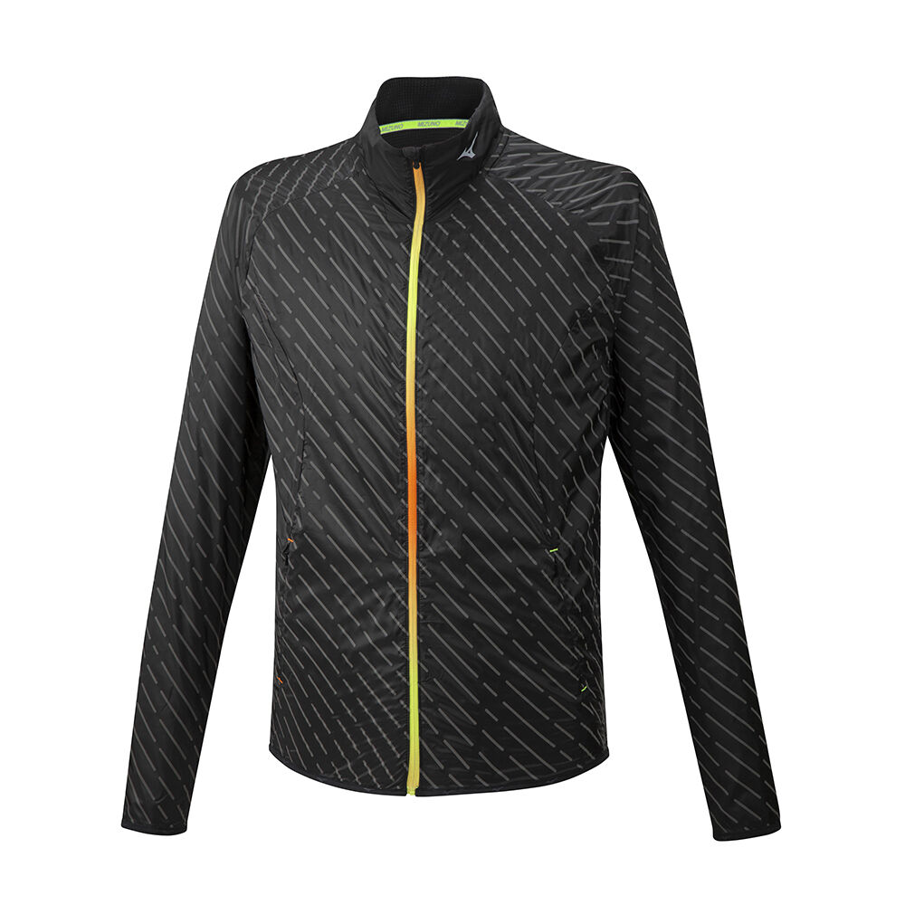 Mizuno Reflect Wind Férfi Jacke Fekete BRU705319